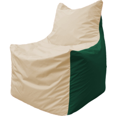 Кресло-мешок FLAGMAN Fox слоновая кость/темно-зеленый 
