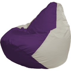 Кресло-мешок FLAGMAN Груша Мега фиолетовый/белый 