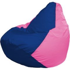 Кресло-мешок FLAGMAN Груша Медиум синий/розовый 