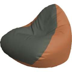Кресло-мешок FLAGMAN Relax экокожа серый/оранжевый 