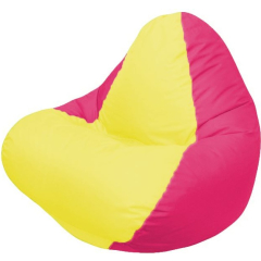 Кресло-мешок FLAGMAN Relax желтый/малиновый 