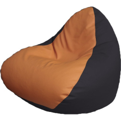 Кресло-мешок FLAGMAN Relax экокожа оранжевый/черный 