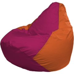 Кресло-мешок FLAGMAN Груша Медиум фуксия/оранжевый 