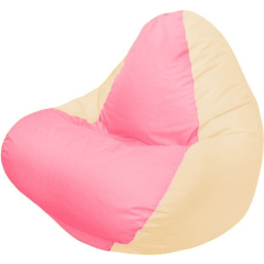 Кресло-мешок FLAGMAN Relax розовый/светло-бежевый 