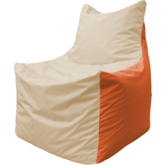 Кресло-мешок FLAGMAN Fox слоновая кость/оранжевый 