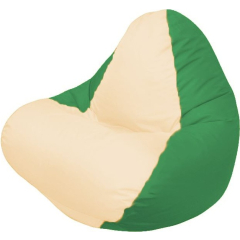 Кресло-мешок FLAGMAN Relax слоновая кость/зеленый 