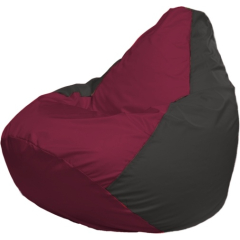 Кресло-мешок FLAGMAN Груша Мега бордовый/темно-серый 