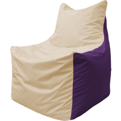 Кресло-мешок FLAGMAN Fox слоновая кость/фиолетовый 