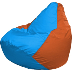 Кресло-мешок FLAGMAN Груша Мега голубой/оранжевый 