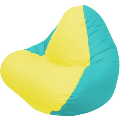 Кресло-мешок FLAGMAN Relax желтый/бирюзовый 