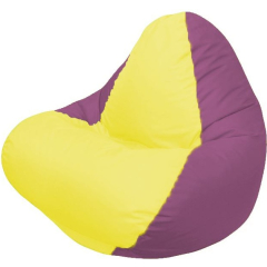 Кресло-мешок FLAGMAN Relax желтый/бордовый 