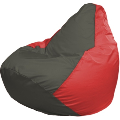 Кресло-мешок FLAGMAN Груша Медиум темно-серый/красный 