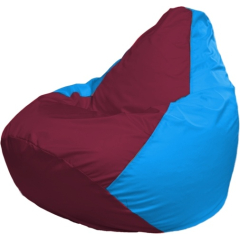 Кресло-мешок FLAGMAN Груша Мега бордовый/голубой 