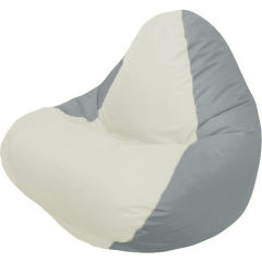 Кресло-мешок FLAGMAN Relax белый/светло-серый 