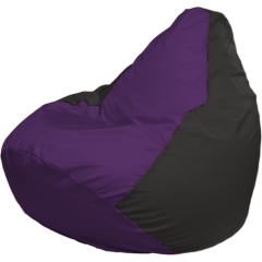 Кресло-мешок FLAGMAN Груша Мега фиолетовый/черный 