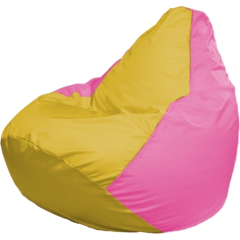 Кресло-мешок FLAGMAN Груша Макси желтый/розовый 