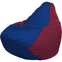 Кресло-мешок FLAGMAN Груша Мега синий/бордовый 