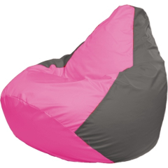 Кресло-мешок FLAGMAN Груша Макси розовый/серый 