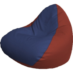Кресло-мешок FLAGMAN Relax экокожа синий/красный 