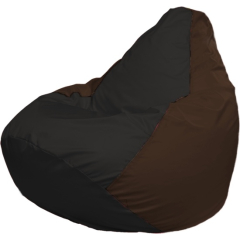 Кресло-мешок FLAGMAN Груша Мега черный/коричневый 