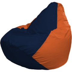 Кресло-мешок FLAGMAN Груша Макси темно-синий/оранжевый 