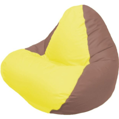 Кресло-мешок FLAGMAN Relax желтый/коричневый 