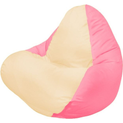 Кресло-мешок FLAGMAN Relax слоновая кость/розовый 