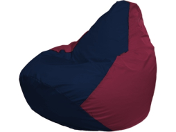Кресло-мешок FLAGMAN Груша Мега темно-синий/бордовый 