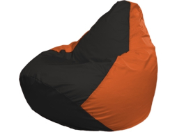 Кресло-мешок FLAGMAN Груша Мини черный/оранжевый 