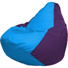 Кресло-мешок FLAGMAN Груша Медиум голубой/фиолетовый 
