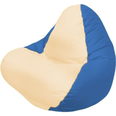 Кресло-мешок FLAGMAN Relax слоновая кость/синий 