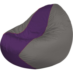 Кресло-мешок FLAGMAN Classic фиолетовый/серый 