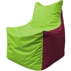 Кресло-мешок FLAGMAN Fox салатовый/бордовый 