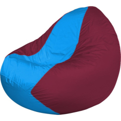 Кресло-мешок FLAGMAN Classic голубой/бордовый 