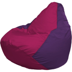 Кресло-мешок FLAGMAN Груша Мега фуксия/фиолетовый 