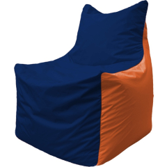 Кресло-мешок FLAGMAN Fox темно-синий/оранжевый 