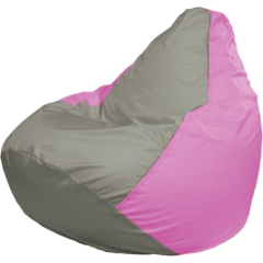 Кресло-мешок FLAGMAN Груша Медиум серый/розовый 