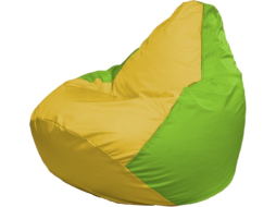 Кресло-мешок FLAGMAN Груша Мега желтый/салатовый 