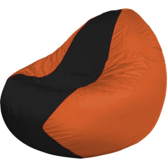 Кресло-мешок FLAGMAN Classic черный/оранжевый 