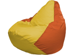 Кресло-мешок FLAGMAN Груша Медиум желтый/оранжевый 