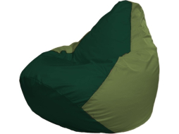 Кресло-мешок FLAGMAN Груша Медиум темно-зеленый/оливковый 
