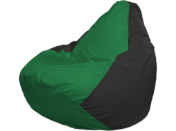 Кресло-мешок FLAGMAN Груша Медиум зеленый/черный 