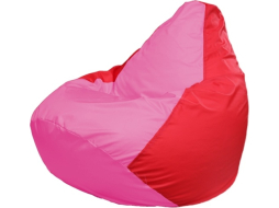 Кресло-мешок FLAGMAN Груша Медиум розовый/красный 
