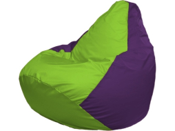 Кресло-мешок FLAGMAN Груша Мега салатовый/фиолетовый 