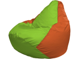 Кресло-мешок FLAGMAN Груша Мини салатовый/оранжевый 