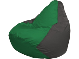 Кресло-мешок FLAGMAN Груша Мини зеленый/темно-серый 