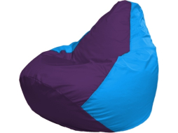 Кресло-мешок FLAGMAN Груша Медиум фиолетовый/голубой 