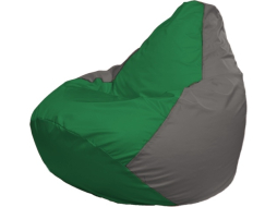 Кресло-мешок FLAGMAN Груша Мега зеленый/серый 