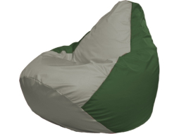 Кресло-мешок FLAGMAN Груша Мега серый/зеленый 