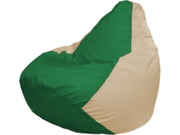 Кресло-мешок FLAGMAN Груша Макси зеленый/светло-бежевый 